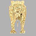 Wooden Tiger Shaped Hanger With Creative Carved Design For Home Decoration