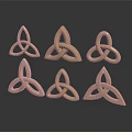 Elegant Furniture Decorative Pieces With Intricate Golden Celtic Knot Wooden Carvings