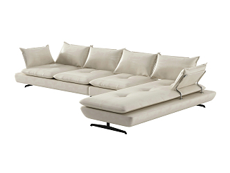 Modern Corner Sofa Leather Corner Sofa 3d model