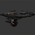 Futuristic Cosmic Spacecraft 3D Model With Advanced Hull And Structure Design