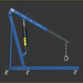 Blue Mobile Functional Utility Vehicle With Hydraulic Lift Arm Chain And Wheels