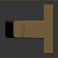 Golden Metal Door Handle Hardware With Modern Sleek Design For Home Improvement Projects