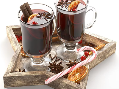 Christmas Theme Drinks Modern Drinks 3d model