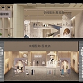 Commercial indoor clothing and clothing EXR parallax box perspective box collection 3d model