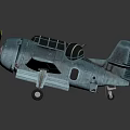 Blue Electric Toy Airplane Realistic Detailed Kids Model with Spinning Propeller