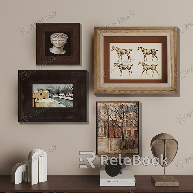 Middle Ancient Hanging Picture Photo Wall model