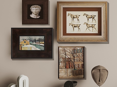 Middle Ancient Hanging Picture Photo Wall model