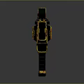 Modern Tactical Weapon With Yellow Red Camouflage And Double Barrel Design