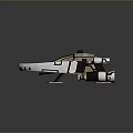 Futuristic Sci Fi Spaceship 3D Model With White Black Design And Blue Cockpit