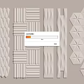 Modern wall panel background wall shape texture 3d model