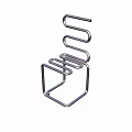 Stylish Modern Single Chair Featuring Curved Metal Frame And Minimalist Design
