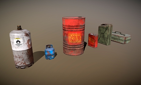 gas tank gas tank gas pipe fuel tank 3d model