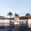 Modern Gate Community Gate Landscape Gate Entrance Gate Alien Gate 3d model