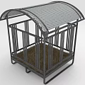 Plant Growing Structure With Metal Frame Curved Roof And Hay Filled Interior