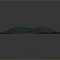3D Mountainous Terrain Model With Winding Rivers And Lush Green Vegetation
