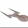 Detailed Star Trek Enterprise Spaceship 3D Model With Futuristic Design Render
