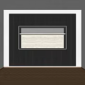 Modern Built In Dark Wood Sideboard With Light Marble Shelf And White Wall
