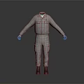 Gray Long Sleeve Work Uniform With Collared Design And Utility Pockets