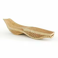 Modern Woven Rattan Outdoor Chair With Ergonomic Curved Design For Patio Use
