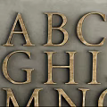 English three-dimensional character realistic English three-dimensional character letter decoration word 3d model