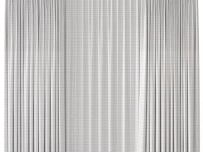 Light Gray Vertical Striped Modern Curtain With Soft Fabric And Elegant Texture 3d model