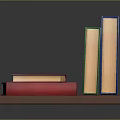 Colorful Books Stacked On Wooden Tray For Home Living Essentials