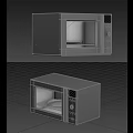 Modern Sleek Stainless Steel Microwave With Glass Door And Digital Control Panel A Practical Kitchen Appliance For Home
