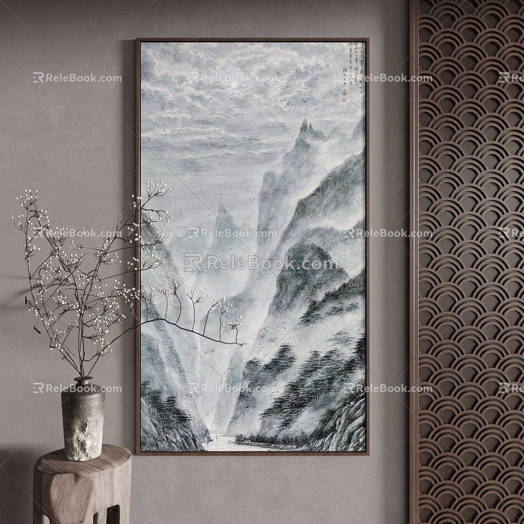 New Chinese Decorative Painting 3d model