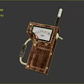 Vintage Handheld Radio With Wooden Case Dial Pointer And Antenna For Daily Use