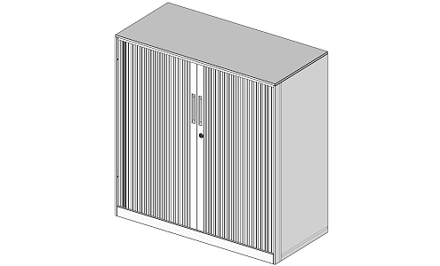 Rolling shutter cabinet SU model 3d model