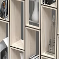 Modern Bookcase Design With Geometric Frame Books Decorative Vases And Art Ornaments