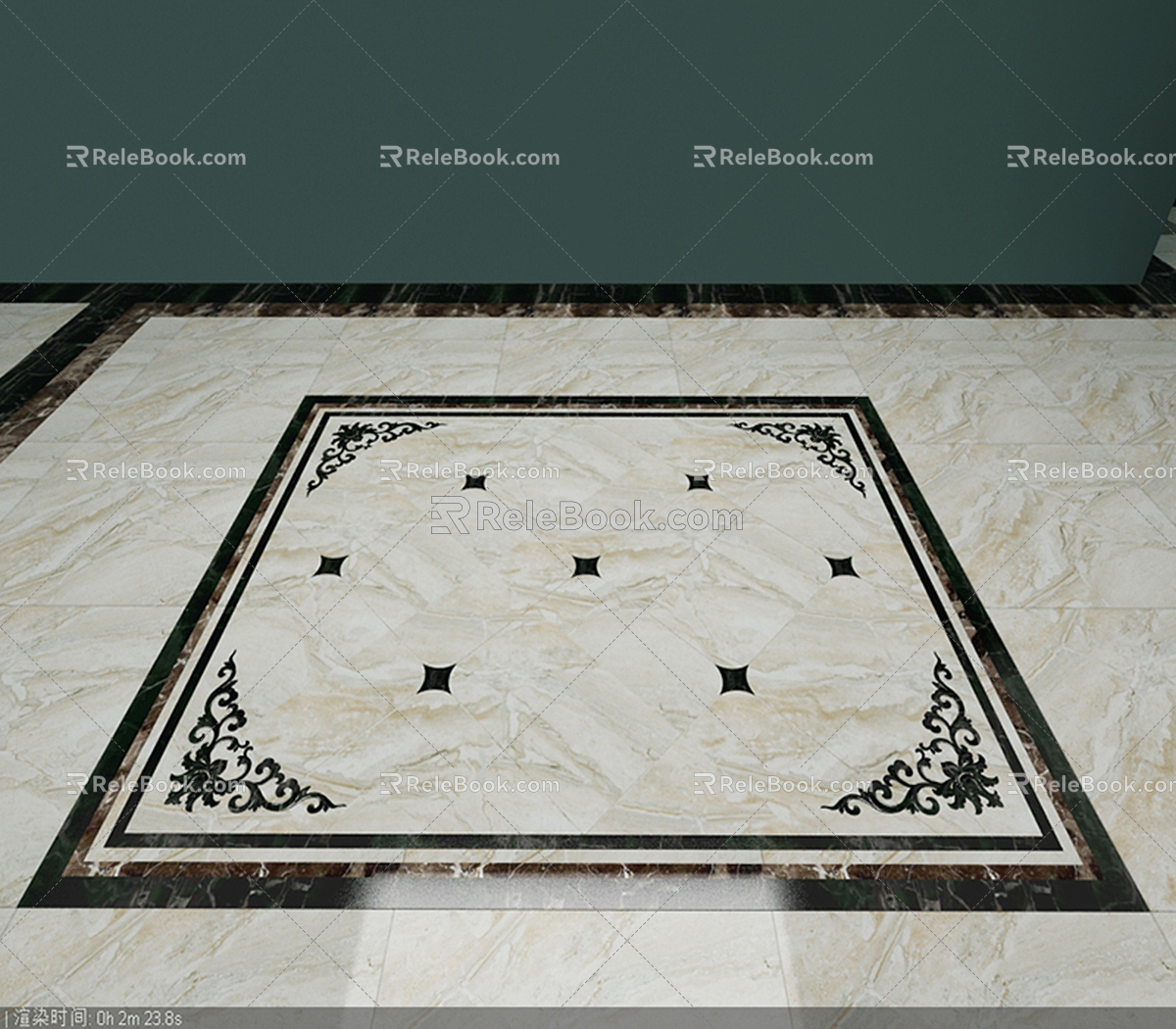 Jianou ceramic tile floor tile mosaic 3d model