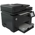HP Black Multifunction Office Appliance Printer With Display Screen And Scanner 3d model