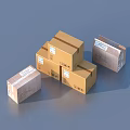 Sturdy Stacked Cardboard Boxes In Various Sizes With Labels For Household Storage