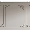 European-style lines carved lines 3d model