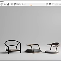 Modern Leisure Chairs With Various Designs Wooden Frames And Upholstered Seats