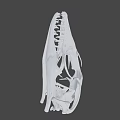 Detailed 3D Rendered Dinosaur Skull With Skeletal Structure And Sharp Teeth