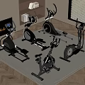 Various Indoor Home Gym Sports Equipment With Elliptical Trainer Exercise Bike And Treadmill