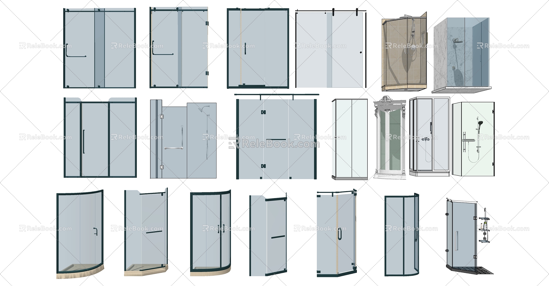 Modern Shower Room Sanitary Ware Supplies model