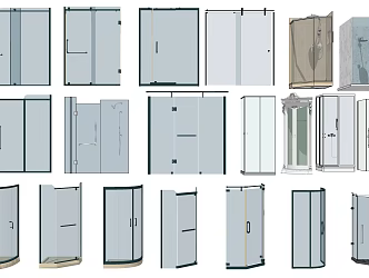 Modern Shower Room Sanitary Ware Supplies 3d model