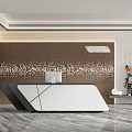 Modern Front Desk 3d model