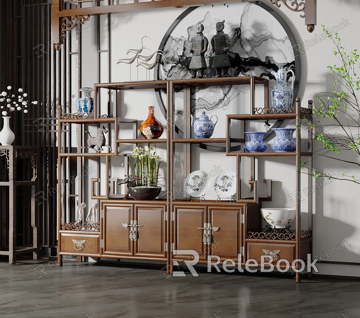 New Chinese Antique Rack model