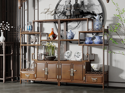 New Chinese Antique Rack model