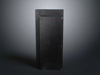 Sleek Black Rectangular Electronic Appliance With Modern Design And Durable Exterior 3d model
