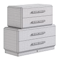 Elegant Modern Chest of Drawers With Dark Wood Grain Gold Handles And Gold Base