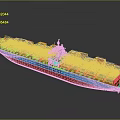 Maersk Line Container Ship with Colorful Containers Sailing on the Sea
