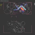 Shopping Mall Lobby With Glass Ceiling Escalators Shops Plants And Hanging Decorations