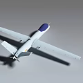 Modern Unmanned Fighter Jet With Long Wingspan And Streamlined Gray Body Design