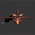 Red Animated Game Character With Large Ears Outstretched Arms And Bomb