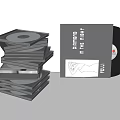 Stack of Books and Magazines with Vinyl Record and Title Design